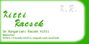 kitti racsek business card